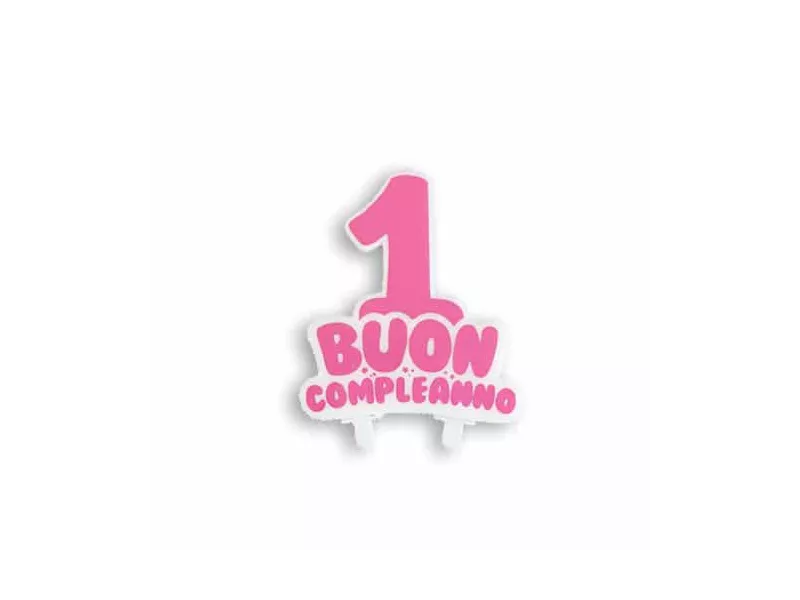 Candela Primo Compleanno (Rosa)