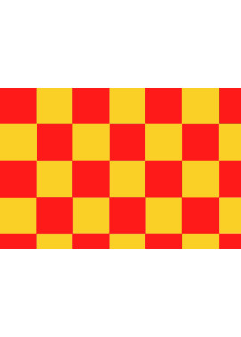 Bandiera a Scacchi - 150x90 cm (Giallo e Rosso)