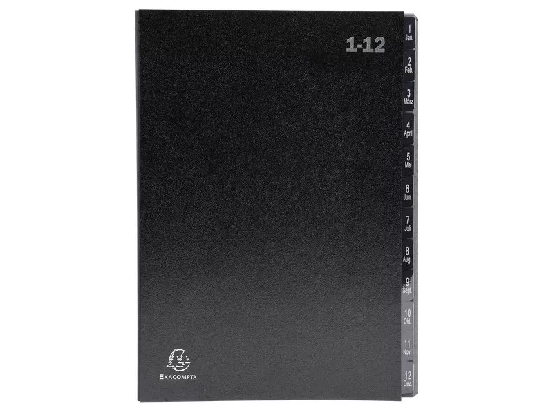 Classificatori Ordonator Exacompta - Tasti Numerici 1-12 - 57012E (Nero)