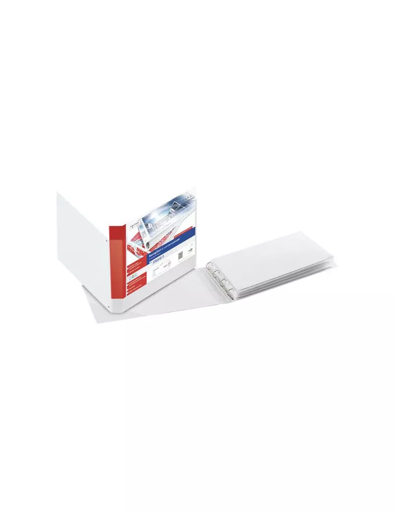 Raccoglitore Personalizzabile Stelvio TI Sei Rota - 4 Anelli D Ø50 mm - 42x30 cm - 365050 (Bianco) Raccoglitore Personalizzabile Stelvio TI Sei Rota - 4 Anelli D Ø50 mm - 42x30 cm - 365050 (Bianco)