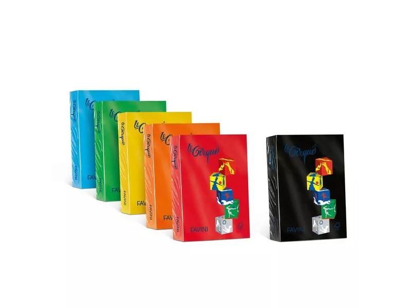Carta Colorata Le Cirque Favini - A4 - 80 g - A71A504 (Nero Conf. 500)