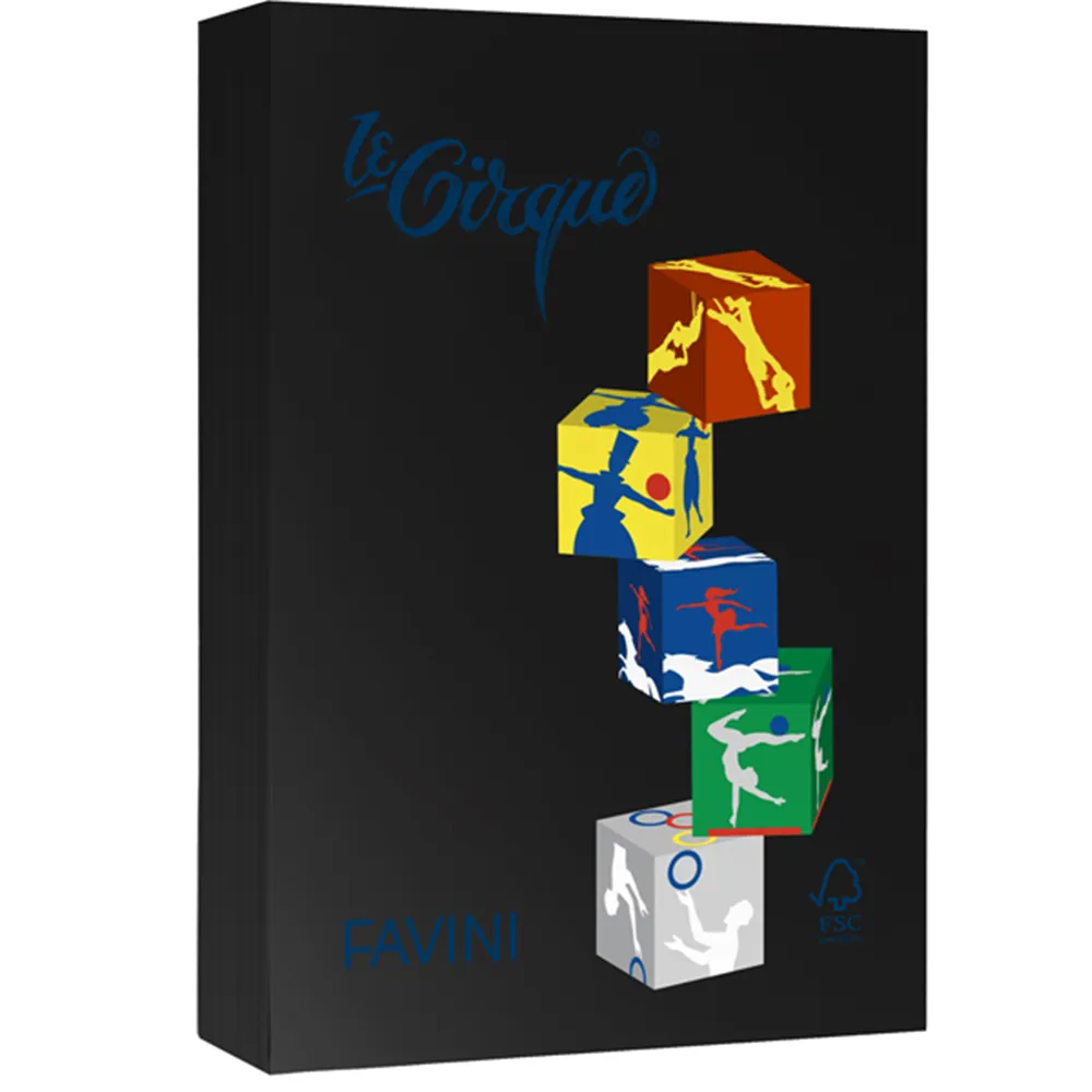 Carta Colorata Le Cirque Favini - A4 - 160 g - A74A304 (Nero Conf. 250)