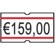 Etichette Permanenti per Nuova smart 8 Printex - 21x12 mm - B10/2112RBPST (Bianco e Rosso Conf. 10)