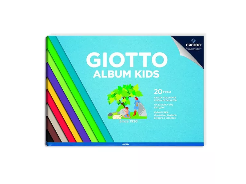 Album Kids A4 Giotto - Liscio - Carta Colorata - 580700 Album Kids A4 Giotto - Liscio - Carta Colorata - 580700