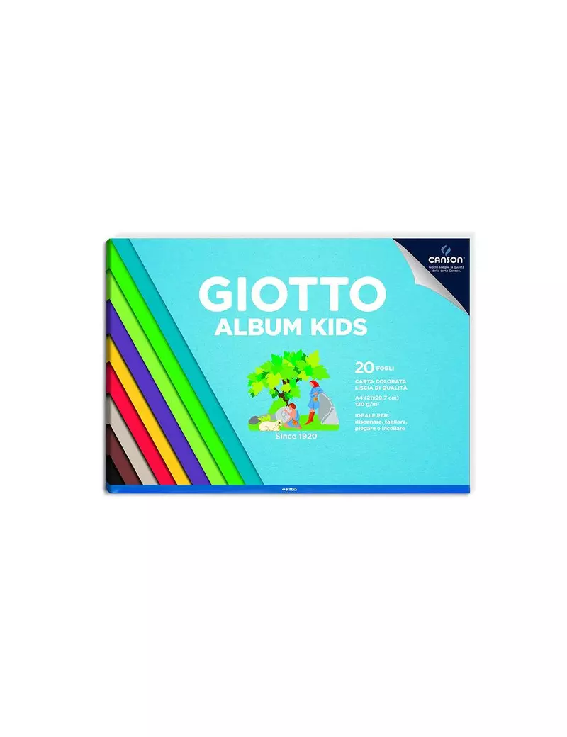 Album Kids A4 Giotto - Liscio - Carta Colorata - 580700 Album Kids A4 Giotto - Liscio - Carta Colorata - 580700