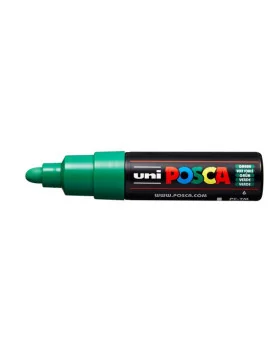 Marcatore Uni Posca a Tempera Uni-Ball - Tonda - 4,5-5,5 mm - M PC7M V (Verde Conf. 6)