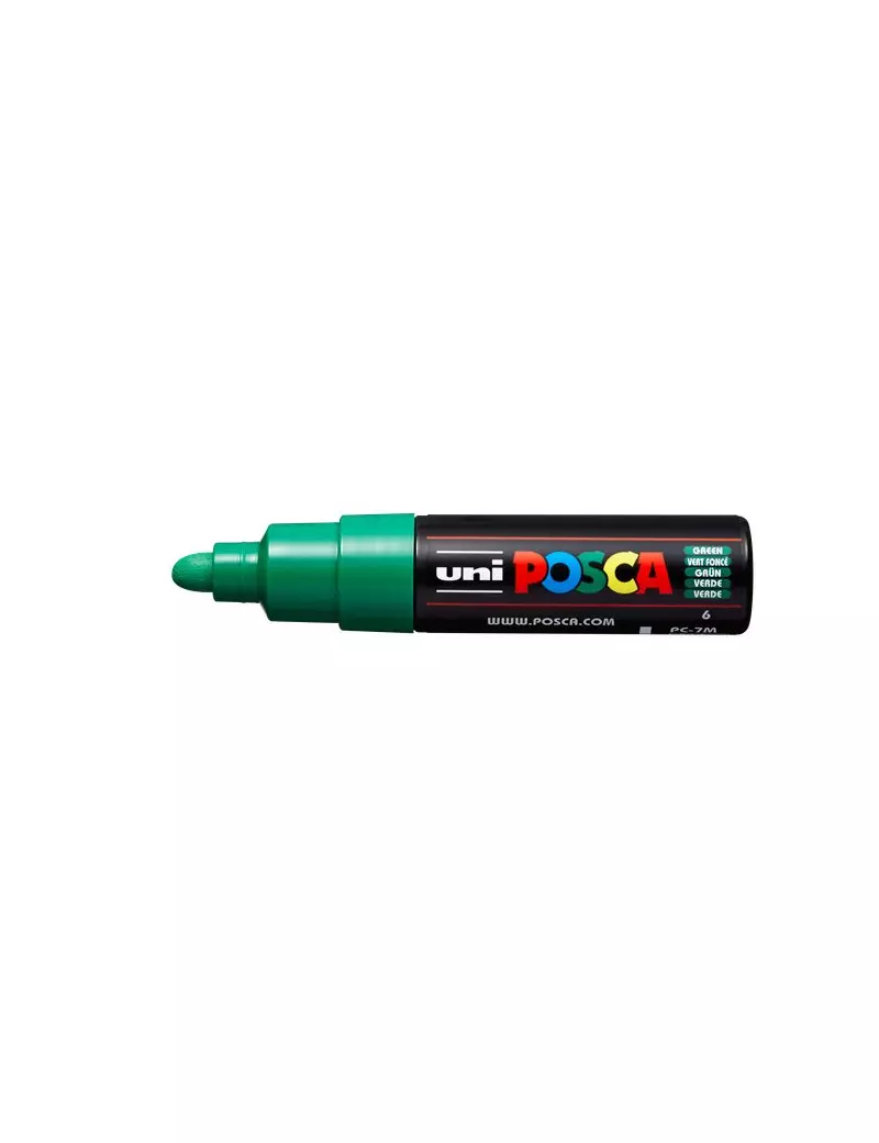 Marcatore Uni Posca a Tempera Uni-Ball - Tonda - 4,5-5,5 mm - M PC7M V (Verde Conf. 6)