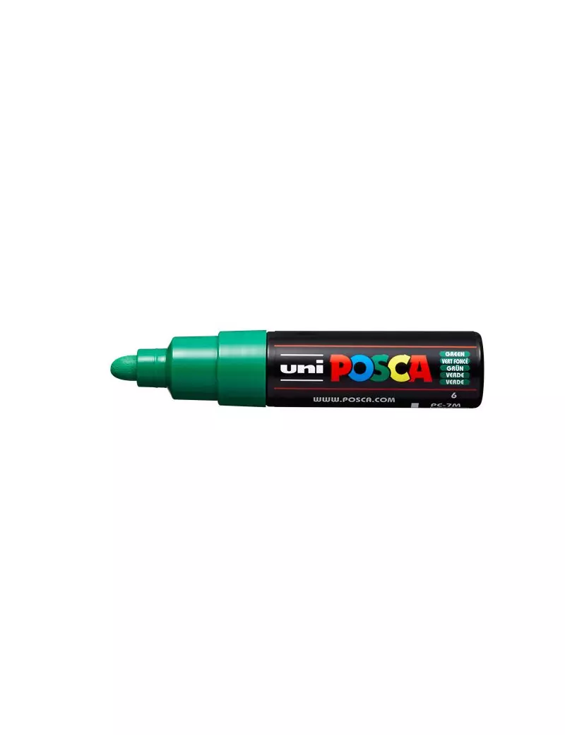 Marcatore Uni Posca a Tempera Uni-Ball - Tonda - 4,5-5,5 mm - M PC7M V (Verde Conf. 6) Marcatore Uni Posca a Tempera Uni-Ball - Tonda - 4,5-5,5 mm - M PC7M V (Verde Conf. 6)