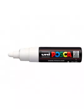 Marcatore Uni Posca a Tempera Uni-Ball - Tonda - 4,5-5,5 mm - M PC7M BI (Bianco Conf. 6)