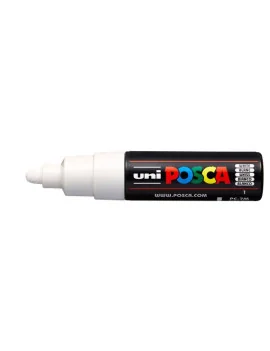 Marcatore Uni Posca a Tempera Uni-Ball - Tonda - 4,5-5,5 mm - M PC7M BI (Bianco Conf. 6)