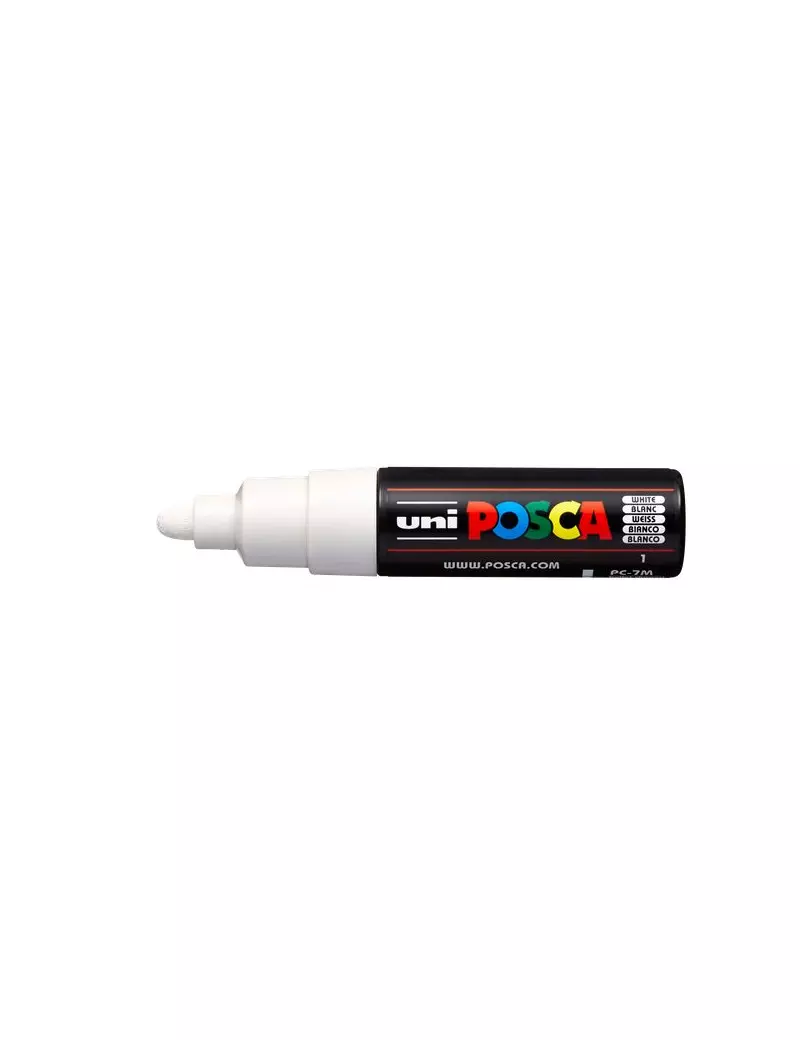 Marcatore Uni Posca a Tempera Uni-Ball - Tonda - 4,5-5,5 mm - M PC7M BI (Bianco Conf. 6) Marcatore Uni Posca a Tempera Uni-Ball - Tonda - 4,5-5,5 mm - M PC7M BI (Bianco Conf. 6)
