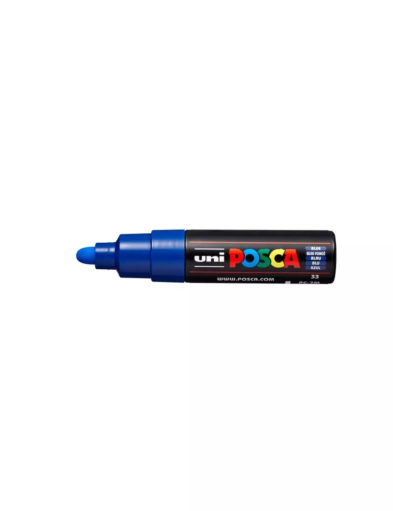 Marcatore Uni Posca a Tempera Uni-Ball - Tonda - 4,5-5,5 mm - M PC7M B (Blu Conf. 6)