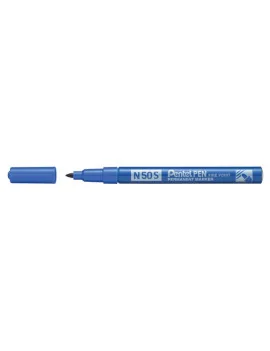 Marcatore Permanente N50S Pentel - Tonda - 1 mm - N50S-C (Blu)