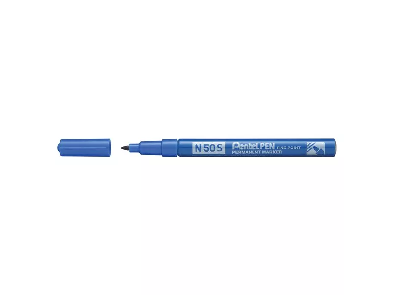 Marcatore Permanente N50S Pentel - Tonda - 1 mm - N50S-C (Blu)