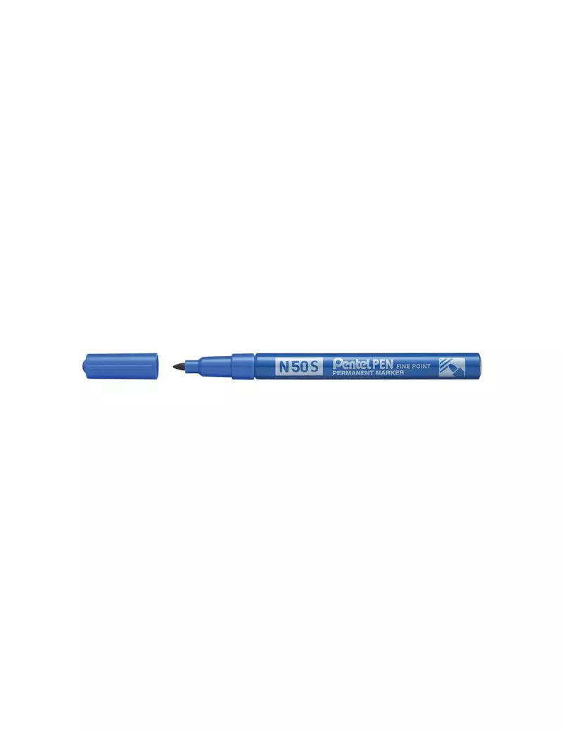Marcatore Permanente N50S Pentel - Tonda - 1 mm - N50S-C (Blu) Marcatore Permanente N50S Pentel - Tonda - 1 mm - N50S-C (Blu)