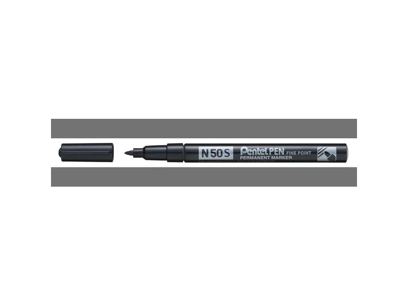 Marcatore Permanente N50S Pentel - Tonda - 1 mm - N50S-A (Nero)