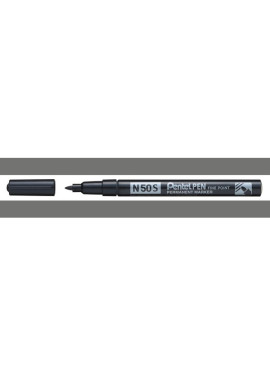 Marcatore Permanente N50S Pentel - Tonda - 1 mm - N50S-A (Nero)