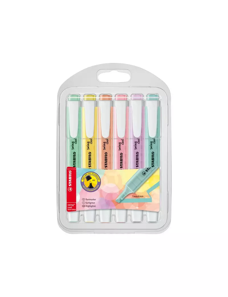 Evidenziatore Swing Cool Stabilo - 275/6-08 (Assortiti Pastello Conf. 6) Evidenziatore Swing Cool Stabilo - 275/6-08 (Assortiti Pastello Conf. 6)