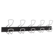 Appendiabiti da Muro Alba - LxPxH 74x7,2x16,5 cm - PMPRO5M (Nero e Argento)