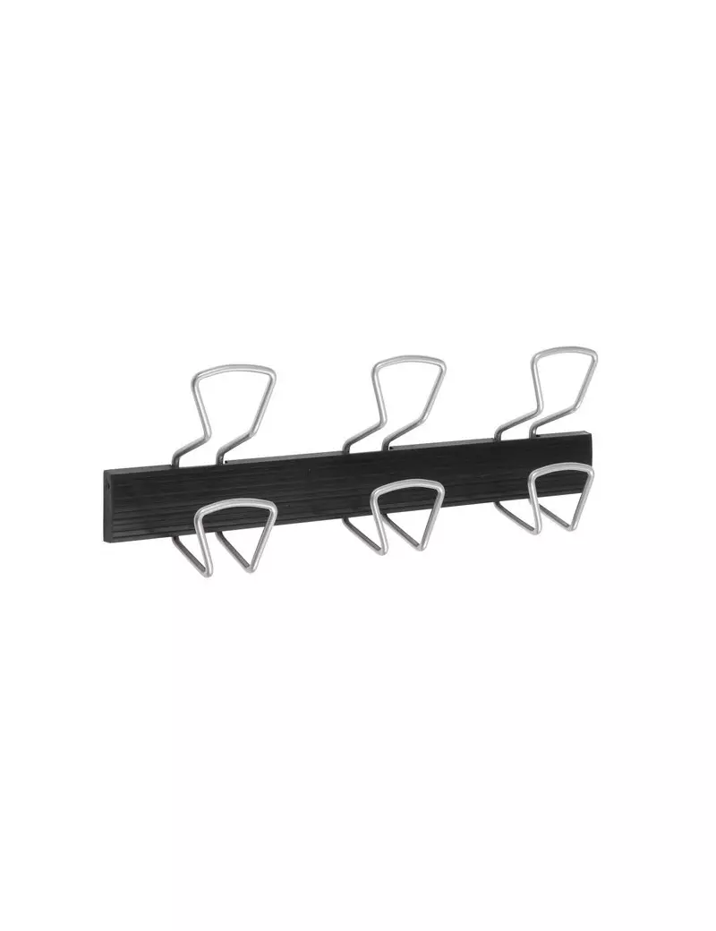 Appendiabiti da Muro Alba - LXPXH 48x7,2x16,5 cm - PMPRO3M (Nero e Argento) Appendiabiti da Muro Alba - LXPXH 48x7,2x16,5 cm - PMPRO3M (Nero e Argento)
