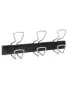 Appendiabiti da Muro Alba - LXPXH 48x7,2x16,5 cm - PMPRO3M (Nero e Argento)