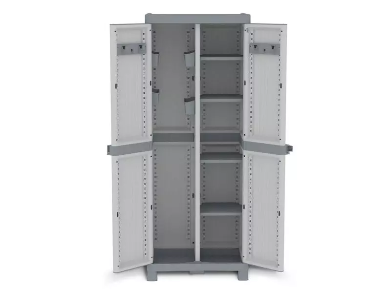 Armadio Porta Scope Terry Store Age - 70x43,8x181,8 cm - 1002565 (Grigio) Armadio Porta Scope Terry Store Age - 70x43,8x181,8 cm - 1002565 (Grigio)
