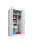 Armadio Metallici Porta Scope 2 Ante Bertesi - 90x41x181,5 cm - PS/90 (Grigio)