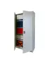 Armadio Alto con Ante Battenti Bertesi - 4 Ripiani - 100x45x200 cm - BA100 G (Grigio)