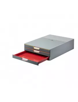 Cassettiera da Scrivania Varicolor Durable - 3 Cassetti - 28x35,6x9,5 cm - 7603-27 (Multicolore)