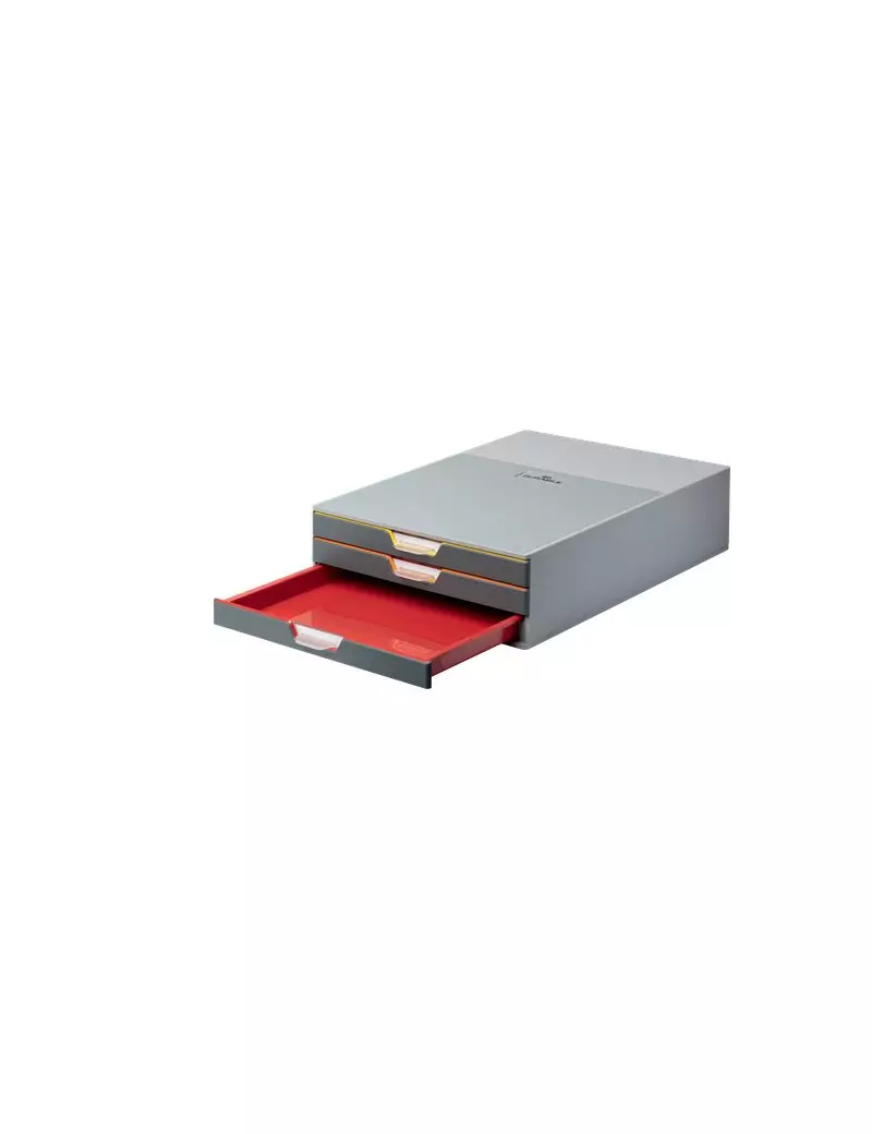 Cassettiera da Scrivania Varicolor 3 Durable - 28x35,6x9,5 cm - 3 Cassetti - 7603-27 (Multicolore) Cassettiera da Scrivania Varicolor 3 Durable - 28x35,6x9,5 cm - 3 Cassetti - 7603-27 (Multicolore)