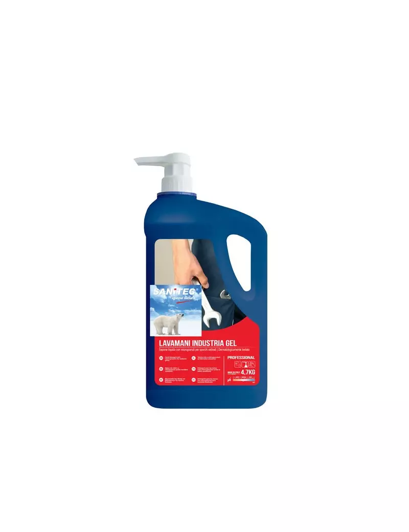 Sapone Liquido Mani con Microgranuli Sanitec - 4,7 Kg - 1045 Sapone Liquido Mani con Microgranuli Sanitec - 4,7 Kg - 1045