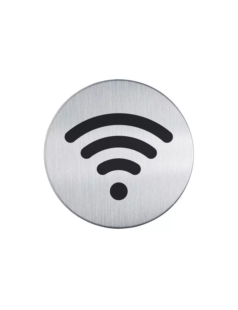 Pittogramma in Acciaio Durable - Rotondo Ø83 mm - WiFi - 4785-23 Pittogramma in Acciaio Durable - Rotondo Ø83 mm - WiFi - 4785-23