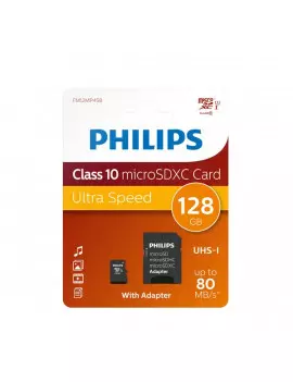 Micro SDXC Card Philips - Class 10 - 128GB - PHMSDMA128GBXCCL10