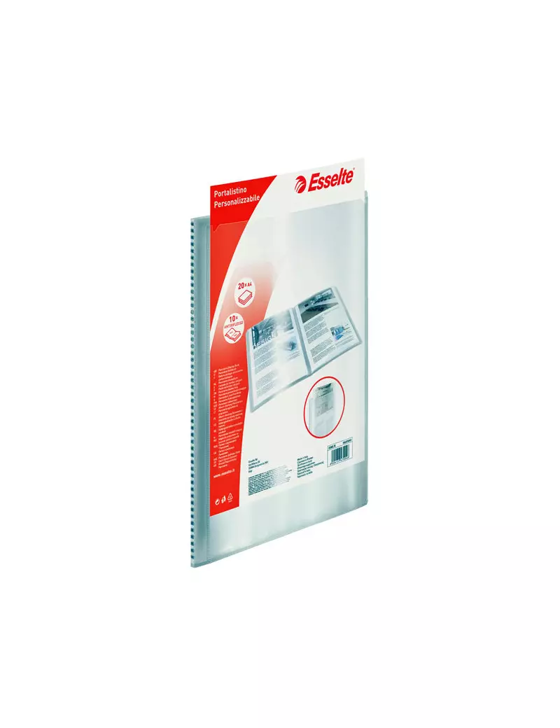 Portalistino Personalizzabile in PPL Esselte - 22x30 cm - 100 Buste - 395471040 (Trasparente) Portalistino Personalizzabile in PPL Esselte - 22x30 cm - 100 Buste - 395471040 (Trasparente)