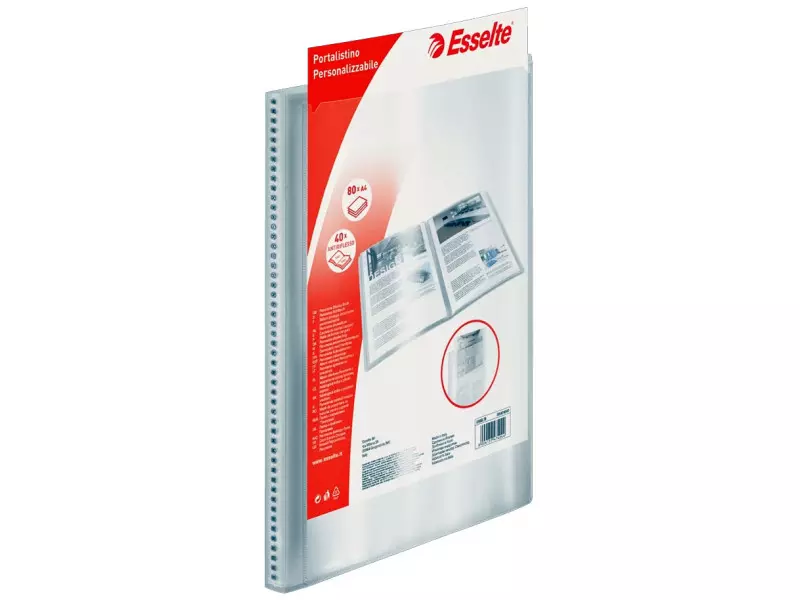 Portalistino Personalizzabile in PPL Esselte - 22x30 cm - 40 Buste - 395474040 (Trasparente) Portalistino Personalizzabile in PPL Esselte - 22x30 cm - 40 Buste - 395474040 (Trasparente)