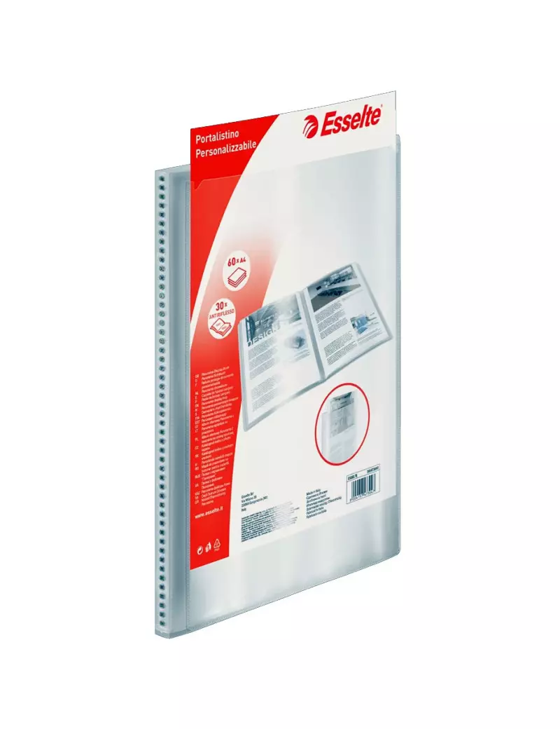 Portalistino Personalizzabile in PPL Esselte - 22x30 cm - 30 Buste - 395473040 (Trasparente) Portalistino Personalizzabile in PPL Esselte - 22x30 cm - 30 Buste - 395473040 (Trasparente)