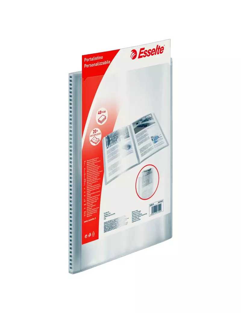 Portalistino Personalizzabile in PPL Esselte - 22x30 cm - 20 Buste - 395472040 (Trasparente) Portalistino Personalizzabile in PPL Esselte - 22x30 cm - 20 Buste - 395472040 (Trasparente)
