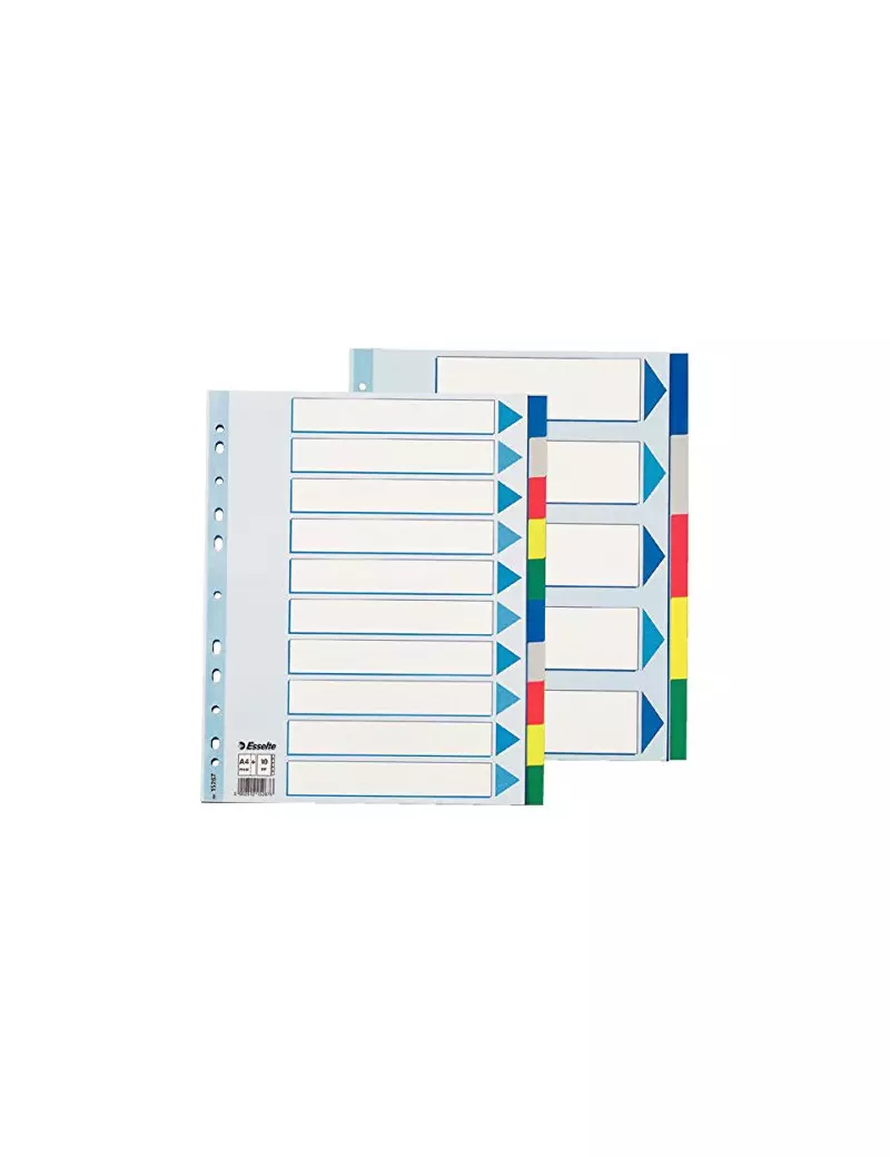 Rubrica Numerica in Mylar Esselte - A4 Maxi - 10 Tasti - 15267 (Multicolore)