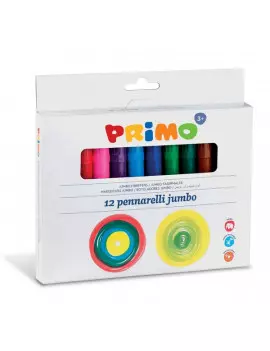 Pennarelli Jumbo Primo - Punta Maxi - 603JUMBO12 (Assortiti Conf. 12)