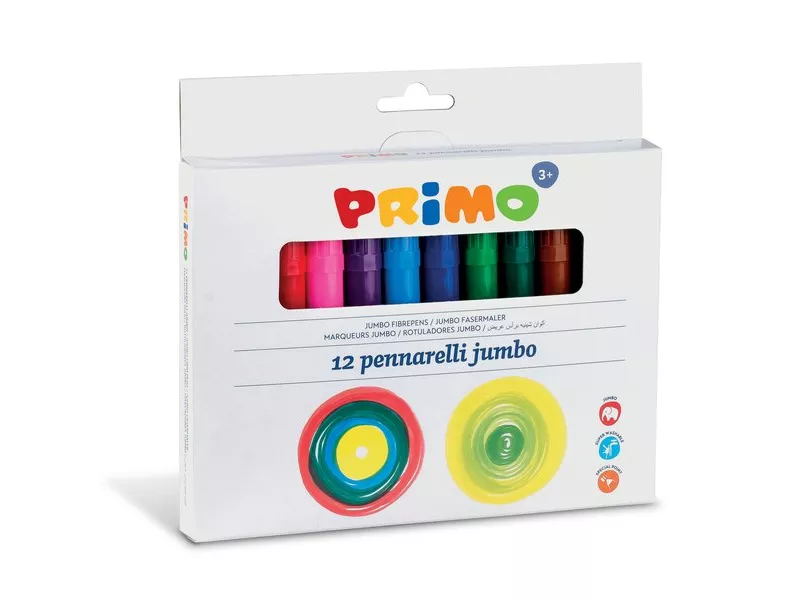 Pennarelli Jumbo Primo - Punta Maxi - 603JUMBO12 (Assortiti Conf. 12)