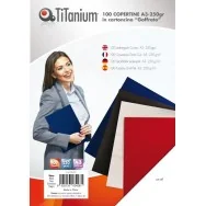 Copertine in Cartoncino per Rilegatura Titanium - A4 Goffrata - CAA3-01-SL (Nero Conf. 100)