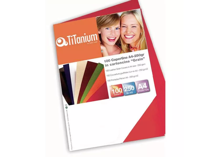 Copertine in Cartoncino per Rilegatura Titanium - A4 Goffrata - PB250-13T (Nero Conf. 100)