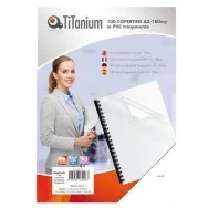 Copertine in PVC per Rilegatura Titanium - A3 Liscio - 180 micron - PVC118-3SL (Trasparente Conf. 100)