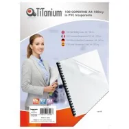 Copertine in PVC per Rilegatura Titanium - A4 Liscia - 180 micron - PB100-06T (Trasparente Conf. 100)