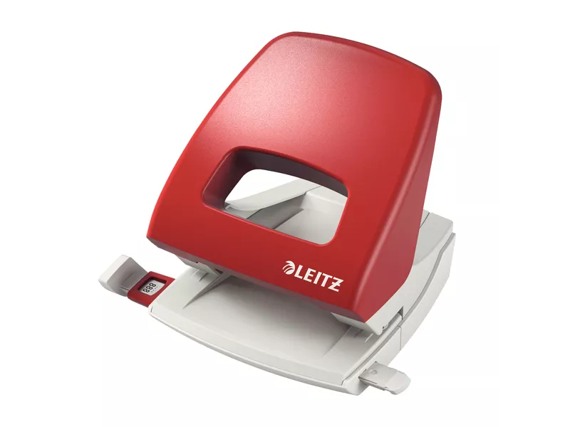 Perforatore a 2 Fori 5005 Metal Rim Leitz - 25 Fogli - 50050325 (Rosso)