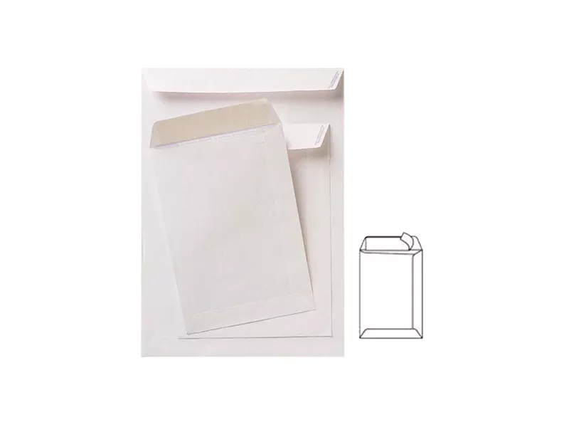 Busta a Sacco Pigna - con Strip - 16x23 cm - 80 g - 002946323 (Bianco Conf. 500) Busta a Sacco Pigna - con Strip - 16x23 cm - 80 g - 002946323 (Bianco Conf. 500)