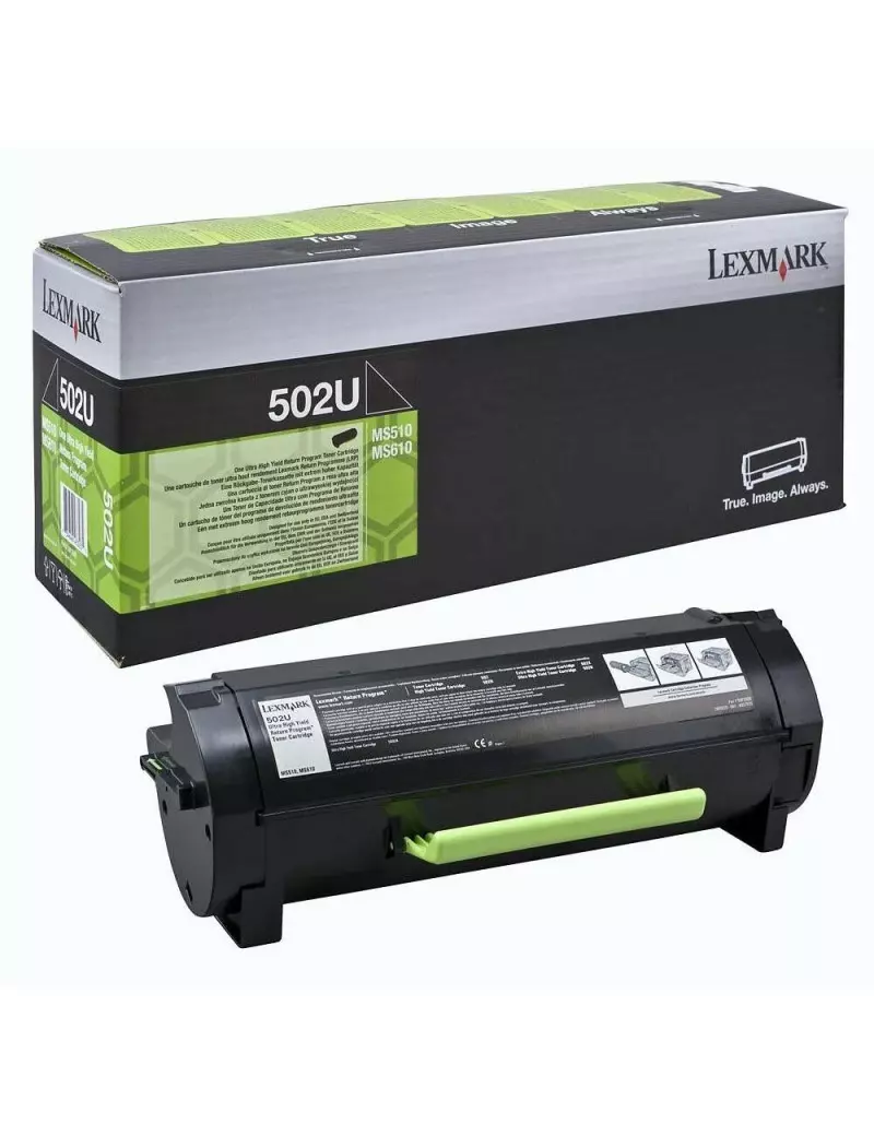 Toner Originale Lexmark 50F2U0E 502U (Nero 20000 pagine) Toner Originale Lexmark 50F2U0E 502U (Nero 20000 pagine)