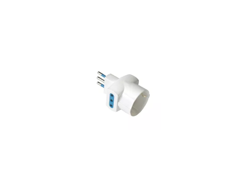 Adattatore di Rete MKC - Spina 10A - 2 Prese 10A, 16A Schuko - 492518036 (Bianco) Adattatore di Rete MKC - Spina 10A - 2 Prese 10A, 16A Schuko - 492518036 (Bianco)