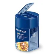 Temperamatite Noris Club Staedtler - 2 Fori - 512002 (Blu e Argento)