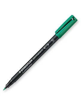 Penna con Punta Sintetica Lumocolor Permanent 313 SF Staedtler - Punta Superfine - 0,4 mm - 313-5 (Verde Conf. 10)
